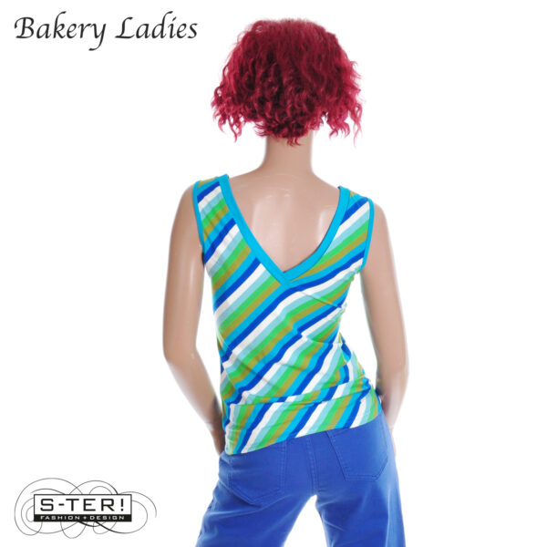 S2.10 Bakery Ladies Singlet SIMONE BL51YDC100 STRIPE MENTHOL - Afbeelding 3