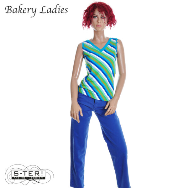 S2.10 Bakery Ladies Singlet SIMONE BL51YDC100 STRIPE MENTHOL - Afbeelding 7