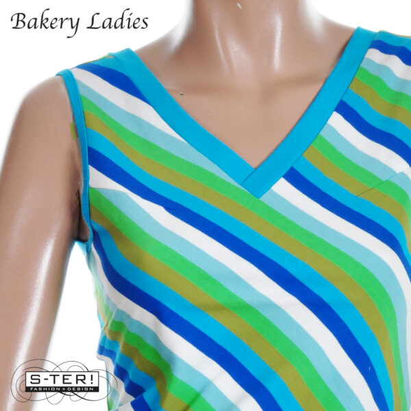 S2.10 Bakery Ladies Singlet SIMONE BL51YDC100 STRIPE MENTHOL - Afbeelding 6