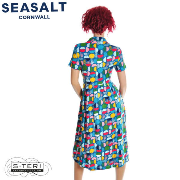 S7.37 Seasalt Cornwall Mainland dress stacked buoys mid teal - Afbeelding 2