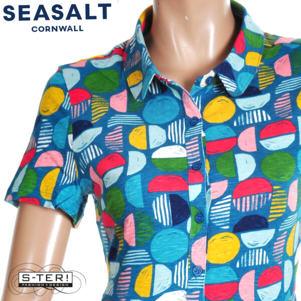 S7.37 Seasalt Cornwall Mainland dress stacked buoys mid teal - Afbeelding 3