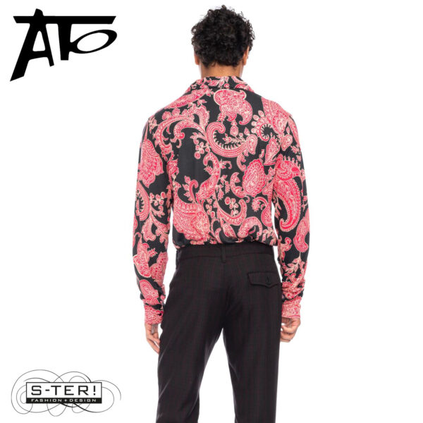 W1.42 Ato Berlin HEMD JUAN CLY/CO RD/BLK 52515 - Afbeelding 3
