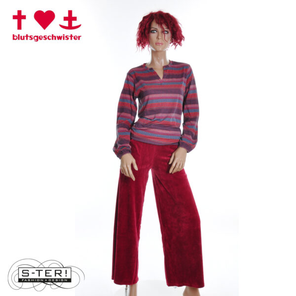 W3.40 blutsgeschwister CORDHOSE JOLLY MARLEEN 001253-042 FINE NEEDLE RED - Afbeelding 4
