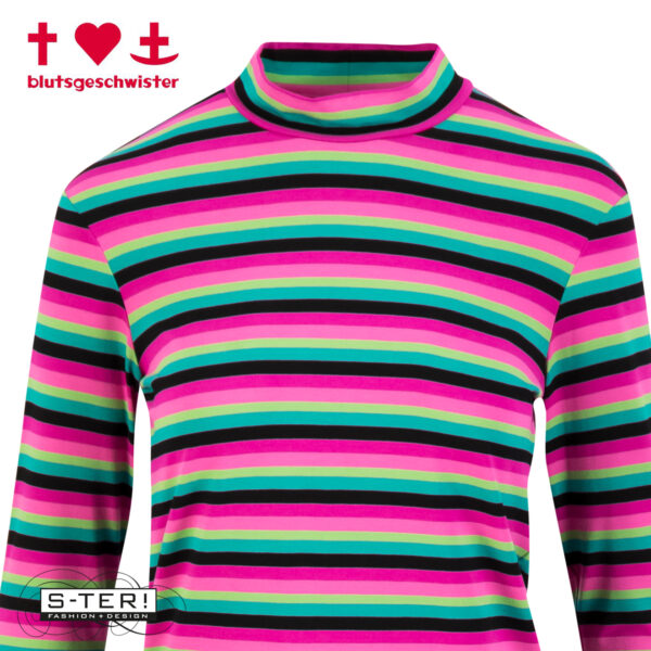W3.45 blutsgeschwister LONELY LIPS TURTLE 001253-146 01637 MAGICAL RAINBOW STRIPES - Afbeelding 3