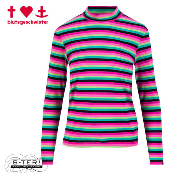 W3.45 blutsgeschwister LONELY LIPS TURTLE 001253-146 01637 MAGICAL RAINBOW STRIPES - Afbeelding 2