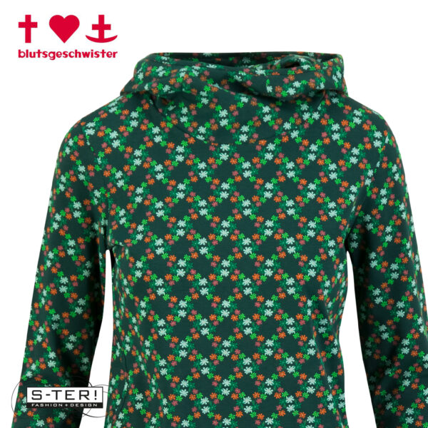 W3.43 blutsgeschwister HOODIE SCUBA DUBA 001253-125 01680 SHIMMERING NIGHT FLOWER - Afbeelding 3
