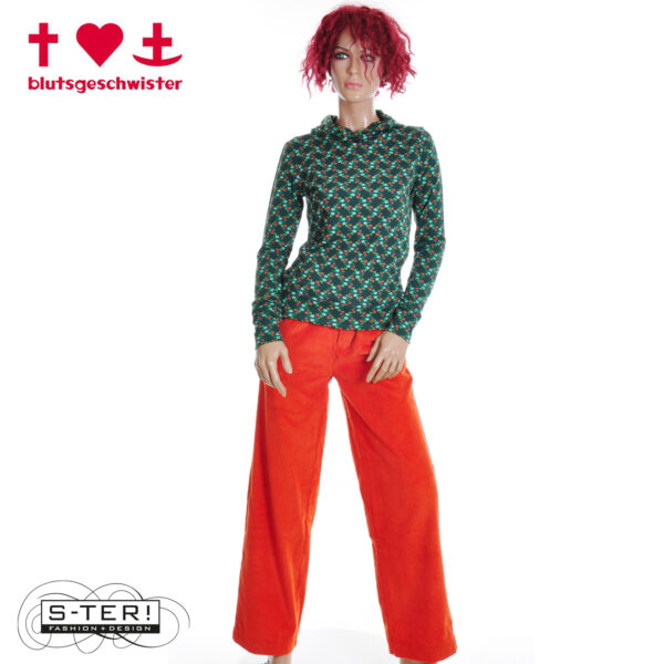 W3.43 blutsgeschwister HOODIE SCUBA DUBA 001253-125 01680 SHIMMERING NIGHT FLOWER - Afbeelding 5