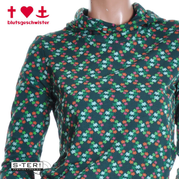 W3.43 blutsgeschwister HOODIE SCUBA DUBA 001253-125 01680 SHIMMERING NIGHT FLOWER - Afbeelding 6