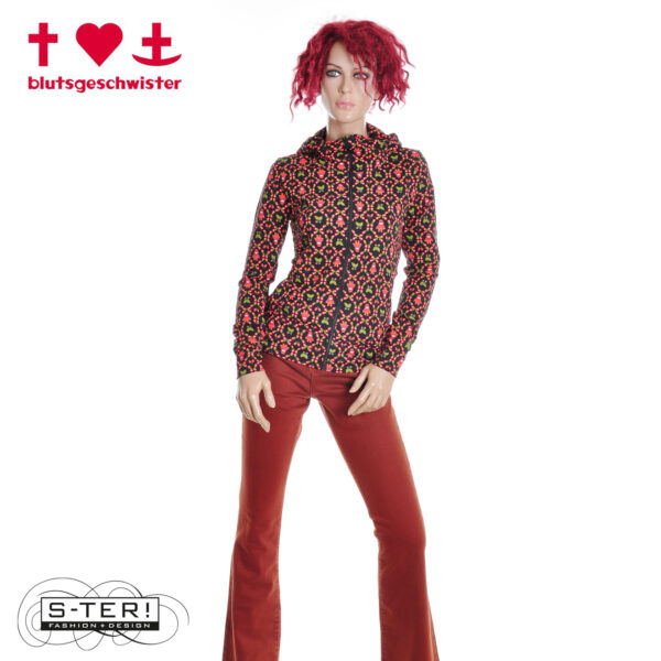W3.53 blutsgeschwister  SCUBA DUBA zip up 001253-224 01659 rose hip hella - Afbeelding 3