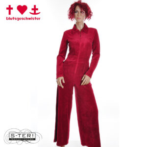 W3.58 blutsgeschwister JUMPSUIT JOLLY MOLLY 001253-043 FINE NEEDLE RED