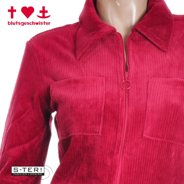 W3.58 blutsgeschwister JUMPSUIT JOLLY MOLLY 001253-043 FINE NEEDLE RED - Afbeelding 4