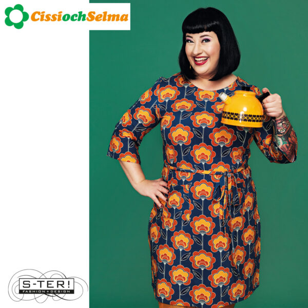 W32.9 Cissi och Selma DORIS DRESS RETROBLOM BLABRUN 25306 - Afbeelding 3