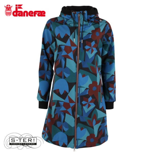 W5.50 danefae DANEJANE SOFTSHELL BLACK MERLOT GEOFLEUR - Afbeelding 2