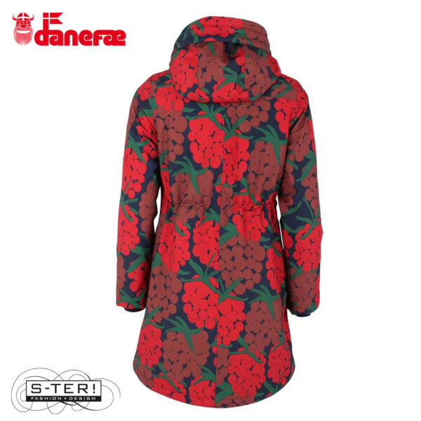 W5.51 danefae DANENORA AOP WINTER PARKA DK RED MAXIBERRY - Afbeelding 3