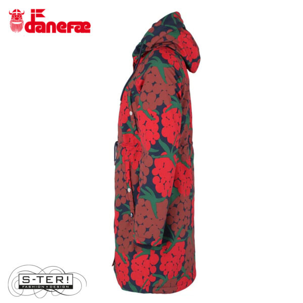 W5.51 danefae DANENORA AOP WINTER PARKA DK RED MAXIBERRY - Afbeelding 4