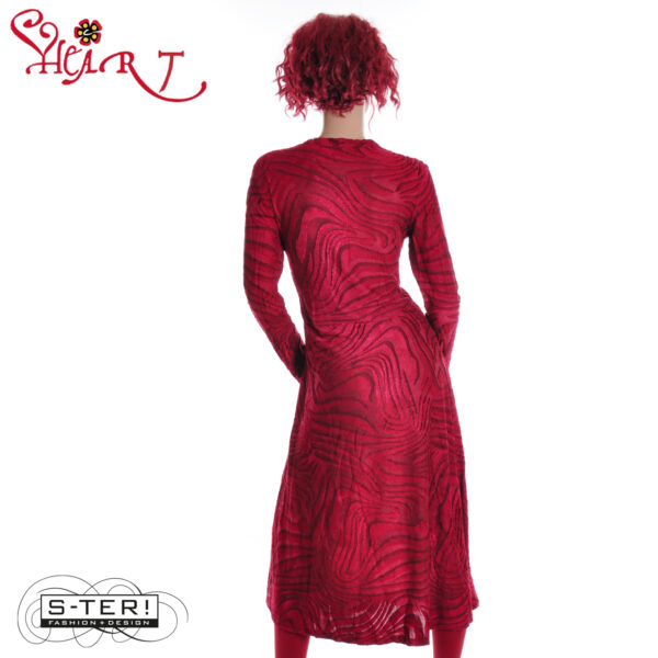 W26.19 HEART AMALFI DRESS HX026 AB7 B05 BORDEAUX - Afbeelding 2