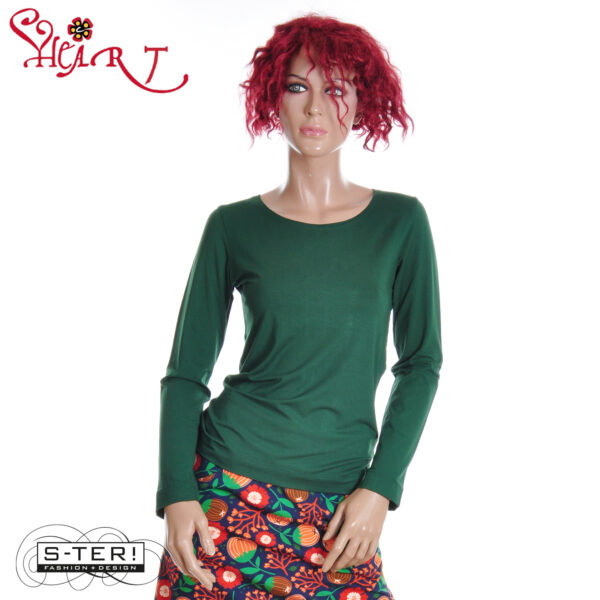 W26.28 HEART BASIC SHIRT L.SLEEVE HZ037 BVS W89 cap green