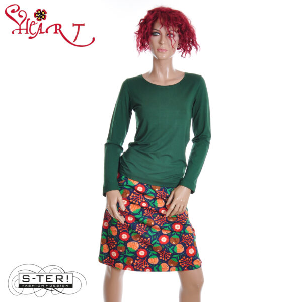 W26.28 HEART BASIC SHIRT L.SLEEVE HZ037 BVS W89 cap green - Afbeelding 2