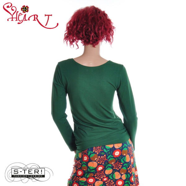 W26.28 HEART BASIC SHIRT L.SLEEVE HZ037 BVS W89 cap green - Afbeelding 3