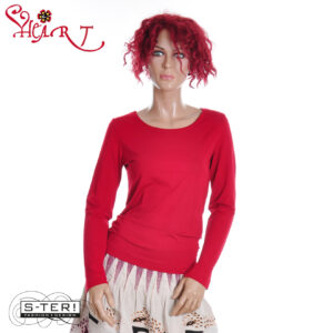 W26.26 HEART BASIC SHIRT L.SLEEVE HZ037 BVS W64 CAP RED
