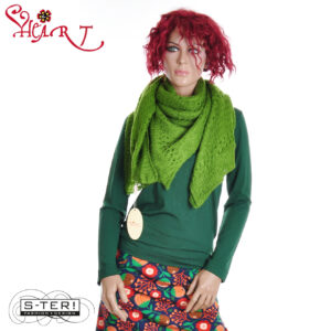 W26.30 HEART BOURGES SCARF HV032 MH B22 OLIVE