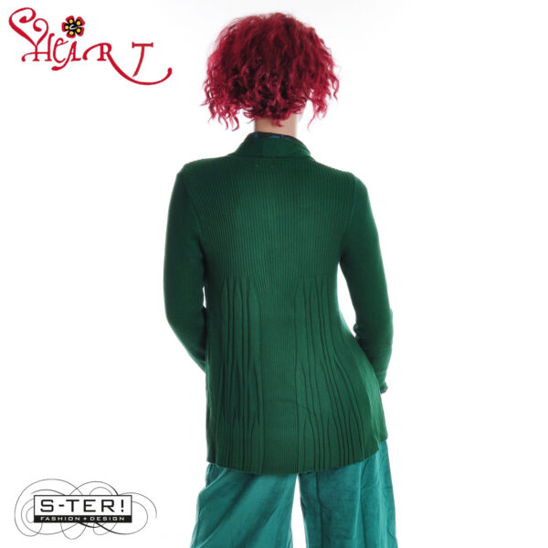 W26.5 HEART DAMPIER CARDIGAN FA039 BRES X03 green - Afbeelding 2