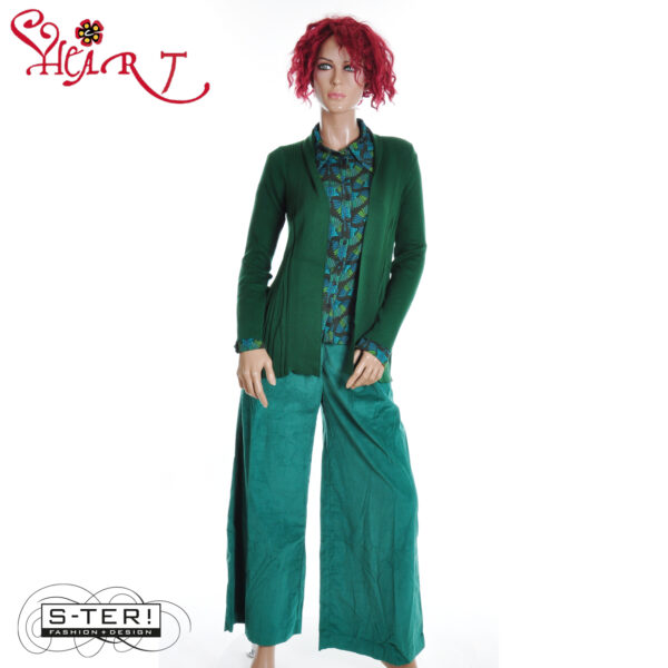 W26.5 HEART DAMPIER CARDIGAN FA039 BRES X03 green - Afbeelding 4