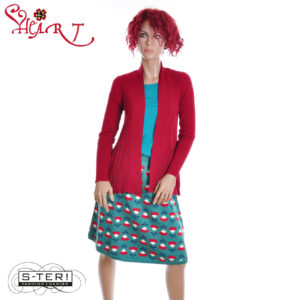 W26.5 HEART DAMPIER CARDIGAN BRES FA039 X03 RED
