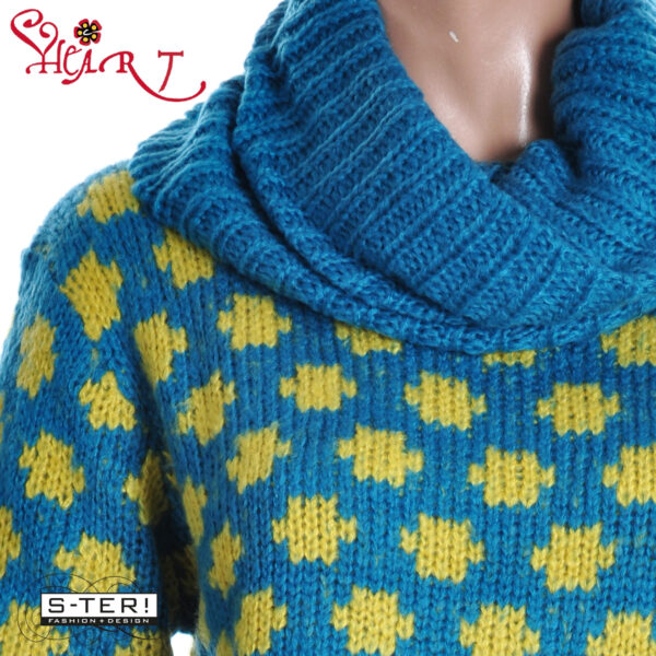 W26.25 HEART DINDI SWEATER HZ007 MHD B10 PETROL - Afbeelding 4