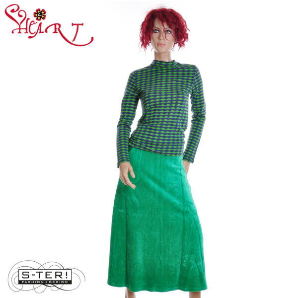 W26.22 HEART LONI SKIRT HZ003 RNK B07 green - Afbeelding 2