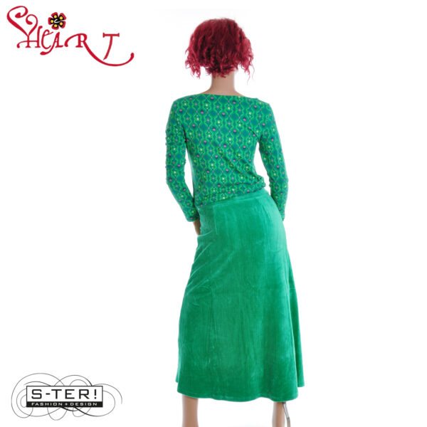 W26.22 HEART LONI SKIRT HZ003 RNK B07 green - Afbeelding 4