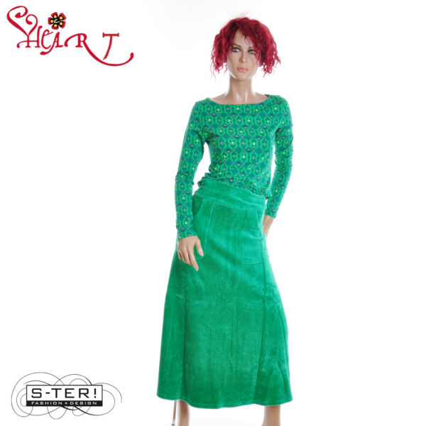 W26.22 HEART LONI SKIRT HZ003 RNK B07 green - Afbeelding 3