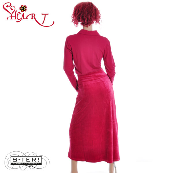 W26.23 HEART LONI SKIRT HZ003 RNK B05  MAROON - Afbeelding 2