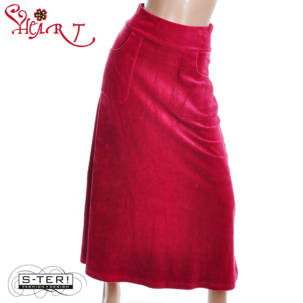 W26.23 HEART LONI SKIRT HZ003 RNK B05  MAROON - Afbeelding 4