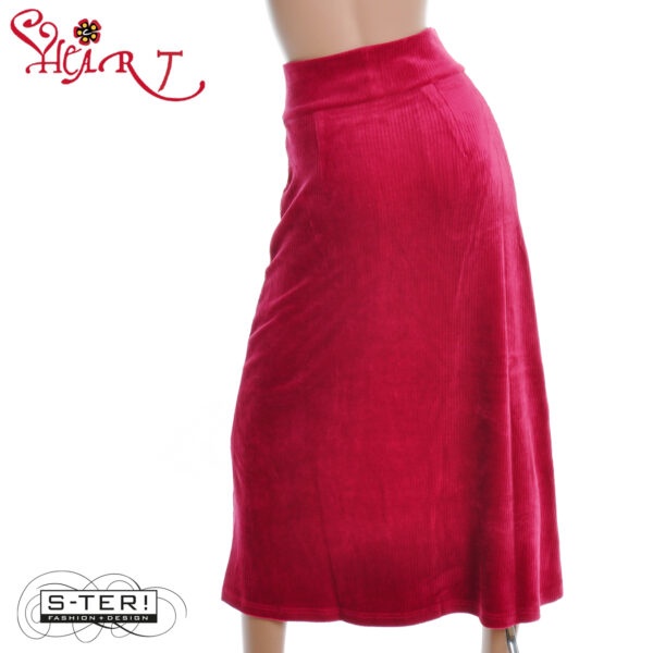 W26.23 HEART LONI SKIRT HZ003 RNK B05  MAROON - Afbeelding 5