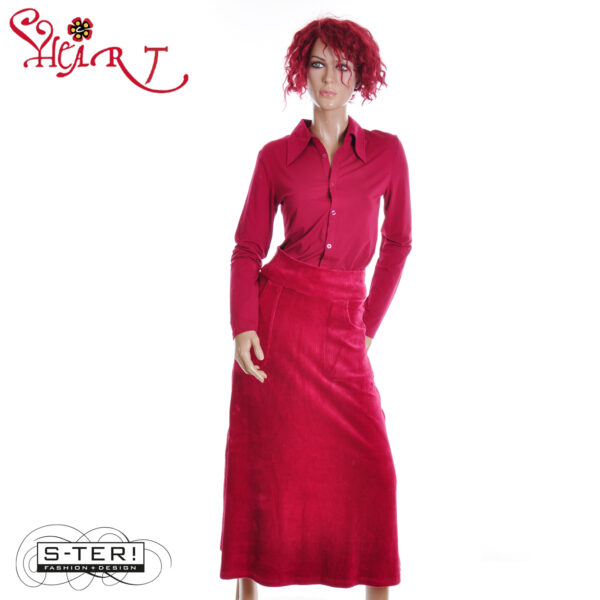 W26.23 HEART LONI SKIRT HZ003 RNK B05  MAROON