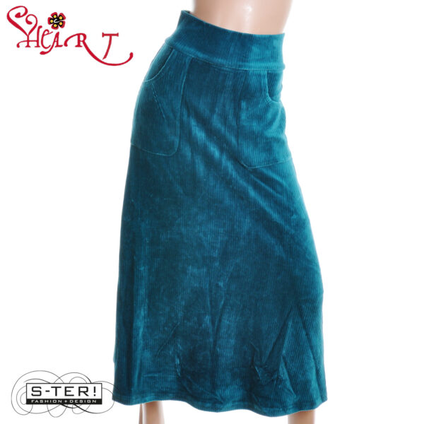 W26.24 HEART LONI SKIRT HZ003 RNK B10 petrol - Afbeelding 3