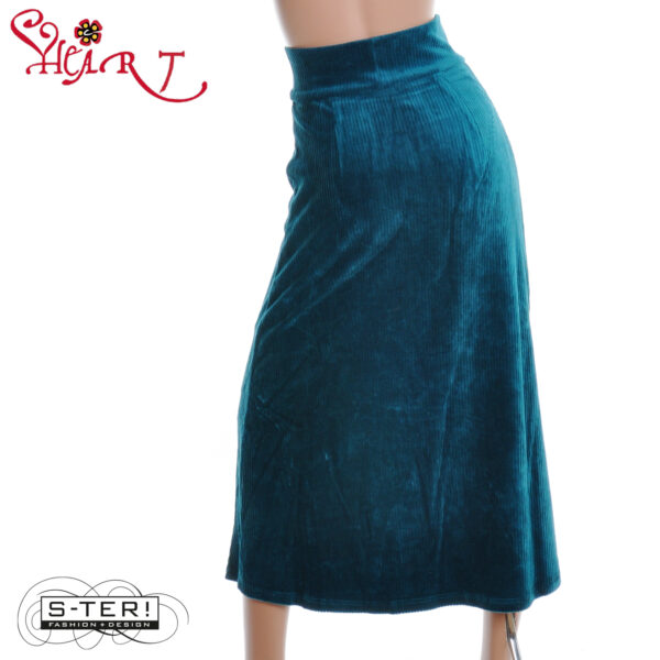 W26.24 HEART LONI SKIRT HZ003 RNK B10 petrol - Afbeelding 4