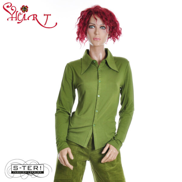 W26.13 HEART MIMAS BLOUSE HK054 BVS W22 olive