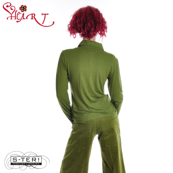 W26.13 HEART MIMAS BLOUSE HK054 BVS W22 olive - Afbeelding 2