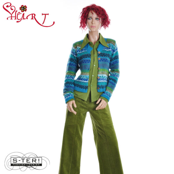 W26.13 HEART MIMAS BLOUSE HK054 BVS W22 olive - Afbeelding 6
