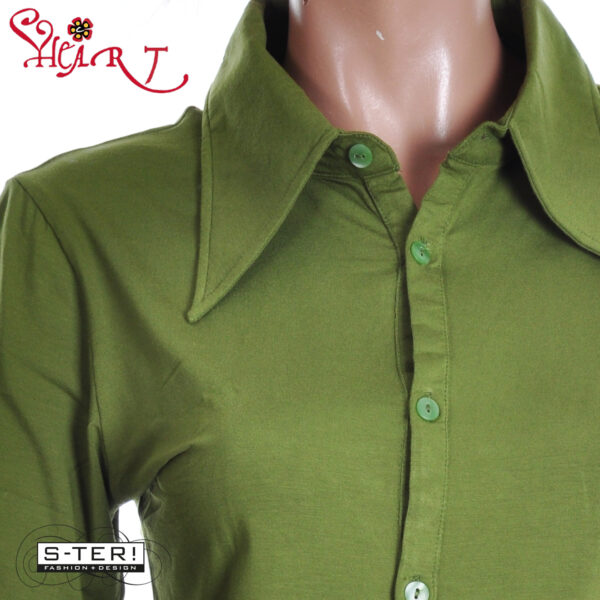 W26.13 HEART MIMAS BLOUSE HK054 BVS W22 olive - Afbeelding 5