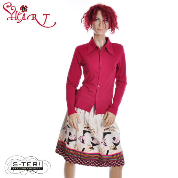 W26.14 HEART MIMAS BLOUSE HK054 BVS W50 cherry - Afbeelding 2