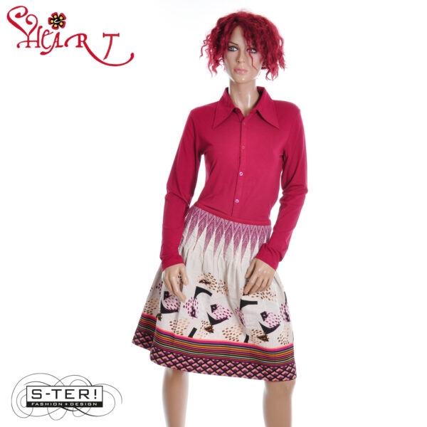 W26.14 HEART MIMAS BLOUSE HK054 BVS W50 cherry - Afbeelding 4