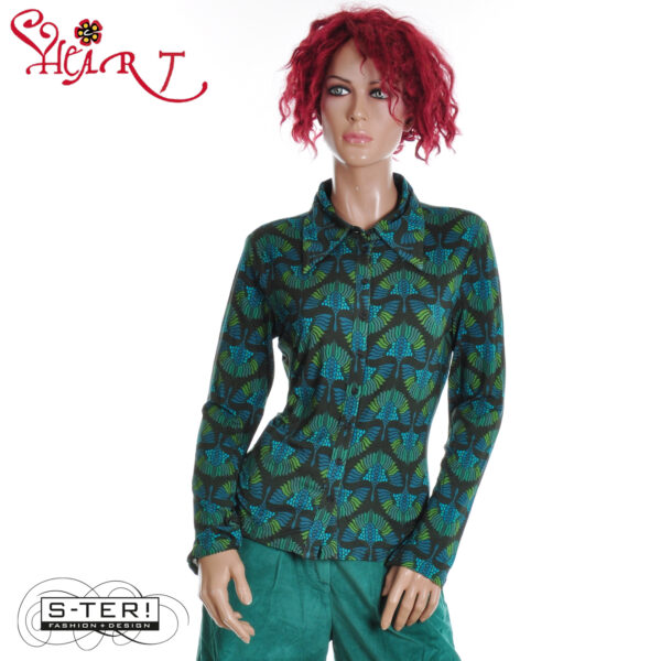 W26.16 HEART MIMAS BLOUSE HK054  TPFB2 B07 GREEN