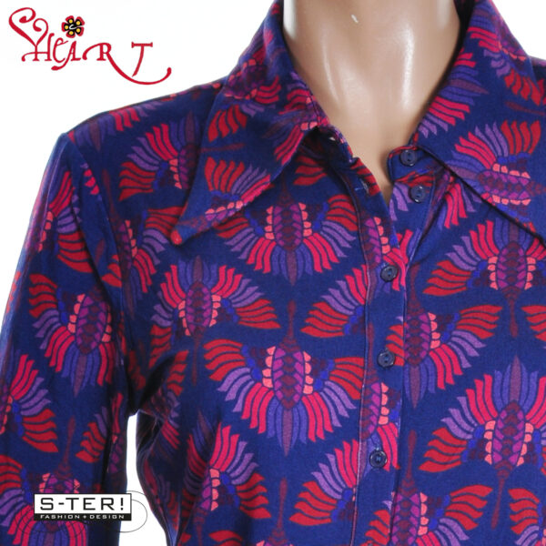 W26.15 HEART MIMAS BLOUSE HK054  TPFB2 B01 PURPLE - Afbeelding 4