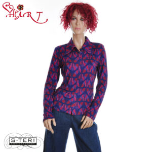 W26.15 HEART MIMAS BLOUSE HK054  TPFB2 B01 PURPLE