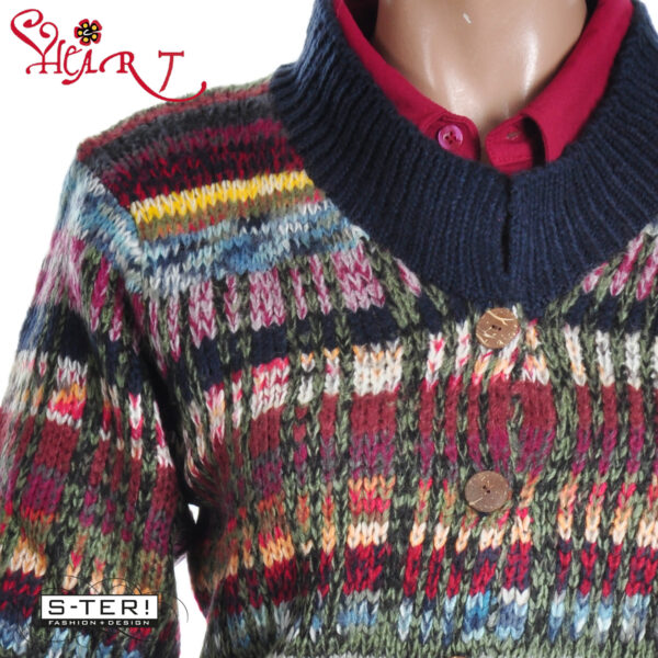W26.18 HEART MURPHY CARDIGAN HT043 STS B04 BLUE - Afbeelding 5