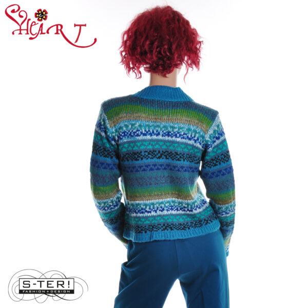 W26.17 HEART MURPHY CARDIGAN HT043 ST B10 PETROL - Afbeelding 2