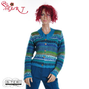 W26.17 HEART MURPHY CARDIGAN HT043 ST B10 PETROL